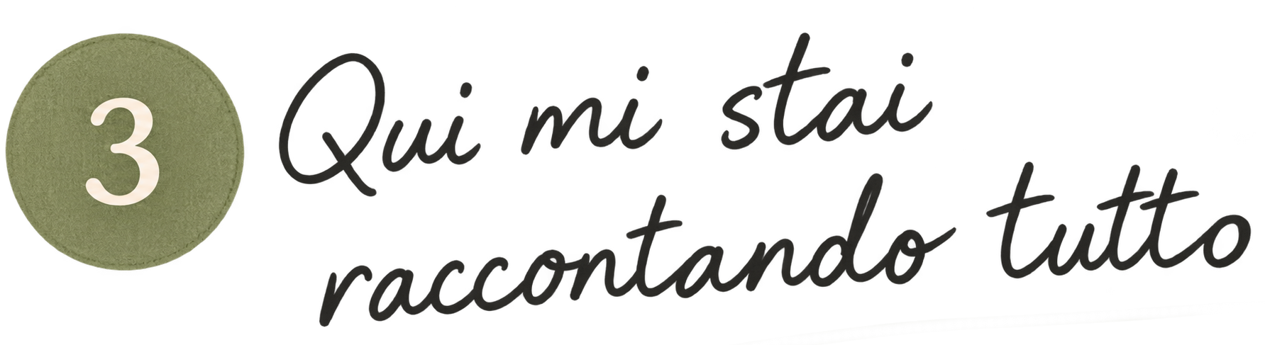 Qui mi stai raccontando tutto.